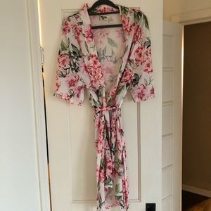 Beautiful Show Me Your Mumu pink green floral robe